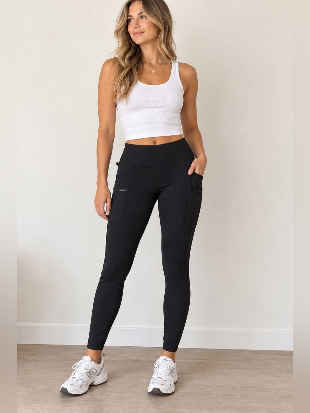 Carhartt Black Fitted Utility Leggings with Side Pockets size Large